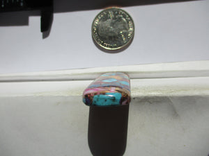 43.8 ct. (41.5x17x5.5 mm) Pressed/Dyed/Stabilized Kingman Purple Spiny Oyster Turquoise Cabochon, Gemstone, # 1EF 67