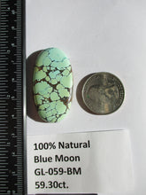 Load image into Gallery viewer, 59.3 ct. (43x23x7 mm) 100% Natural Web Blue Moon Turquoise Cabochon Gemstone # GL 059