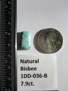 7.9 ct. (18x11x4.5 mm) Natural Bisbee Turquoise Cabochon Gemstone, 1DD 036