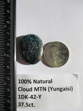 Load image into Gallery viewer, 37.5 ct. (28x22.5x7 mm) 100% Natural Cloud Mountain (Yungaisi) Turquoise  Cabochon, Gemstone, # 1DK 42