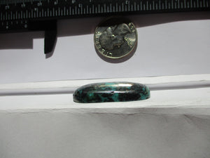 38.5 ct. (36.5x18x7.5 mm) Stabilized Qingu Mine (Hubei) Turquoise Cabochon Gemstone, # 1DJ 019