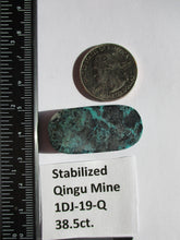 Load image into Gallery viewer, 38.5 ct. (36.5x18x7.5 mm) Stabilized Qingu Mine (Hubei) Turquoise Cabochon Gemstone, # 1DJ 019
