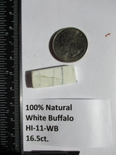 Load image into Gallery viewer, 16.5 ct. (30x12x4 mm) 100% Natural White Buffalo Cabochon Gemstone # HI 10