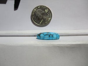 16.2 ct. (23x12x6.5 mm) Natural High Grade Kingman Black Web Turquoise Cabochon Gemstone, # JI 59