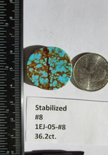 Load image into Gallery viewer, 36.2 ct (28x26x6.5 mm) Stabilized Web #8 Turquoise, Cabochon Gemstone, # 1EJ 05