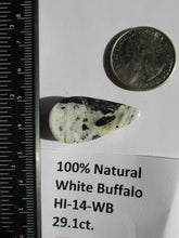 Load image into Gallery viewer, 27.6 ct. (32x17x7 mm) 100% Natural White Buffalo Cabochon Gemstone # HI 14