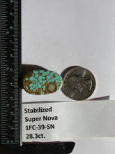 Load image into Gallery viewer, 28.3 ct. (28x17.5x8.5 mm) Stabilized Supernova Turquoise Cabochon Gemstone, # 1FC 39