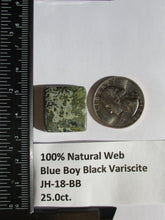 Load image into Gallery viewer, 25.0 ct. (21x20x6 mm) Natural Blue Boy Black Variscite Cabochon Gemstone, # JH 18