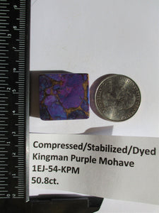50.8 ct. (24x22.5x8 mm) Pressed/Dyed/Stabilized Kingman Wild Purple Mohave Turquoise Gemstones, Cabochons # 1EJ 54