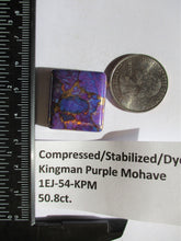 Load image into Gallery viewer, 50.8 ct. (24x22.5x8 mm) Pressed/Dyed/Stabilized Kingman Wild Purple Mohave Turquoise Gemstones, Cabochons # 1EJ 54